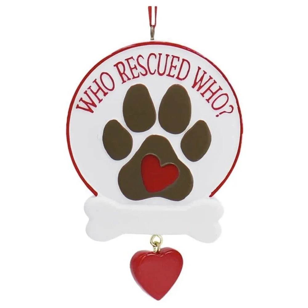 Rescue Dog Christmas Ornament I Love My Rescue Dog Who Rescued Who Kurt S. Adler